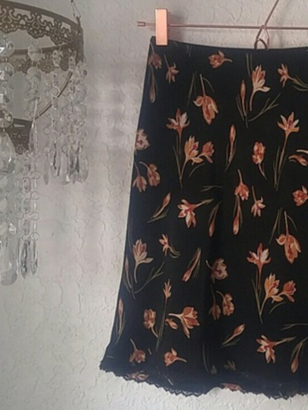 To the Max! SZ S Vintage Rayon A-line Unlined Skirt Elastic Waistband Skirt